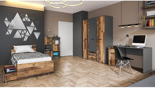 Βιβλιοθήκη Μαύρη 80x38x106εκ. 07346023 Βιβλιοθήκη Μαύρη 80x38x106εκ. 07346023