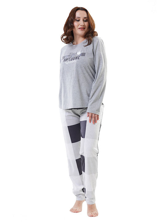 Vienetta Secret Winter Women's Pyjama Set Gray Vienetta Vienetta