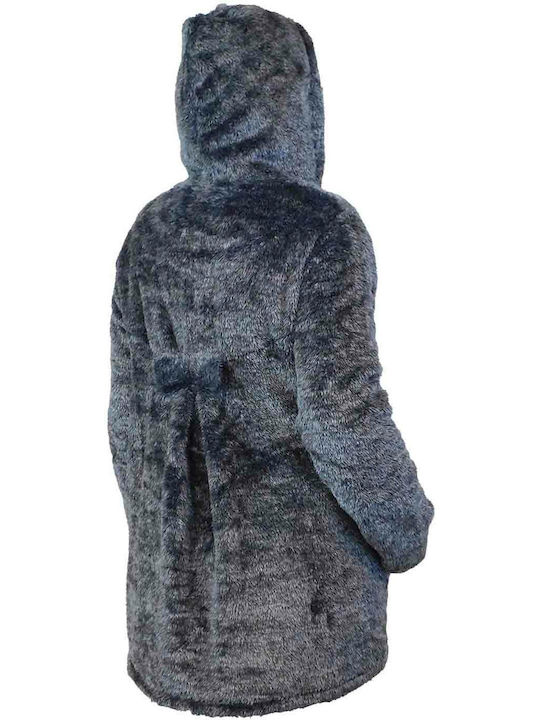 Koyote Winter Women's Fleece Robe Gray