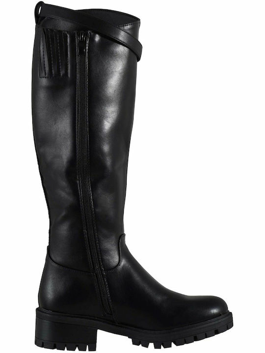 G Secret Riding Boots with Zipper Black