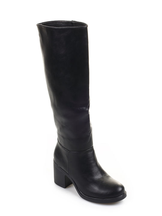 Fshoes Medium Heel Women's Boots with Zipper Fshoes Black