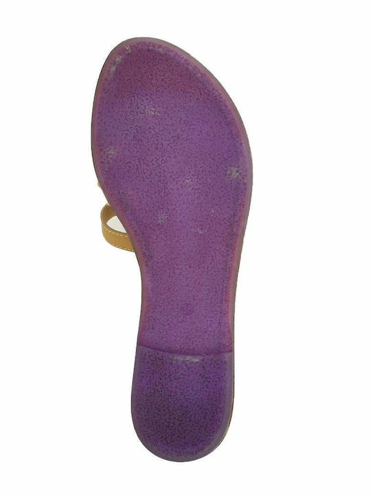 Sandale Casual Damă De Piele Galbene