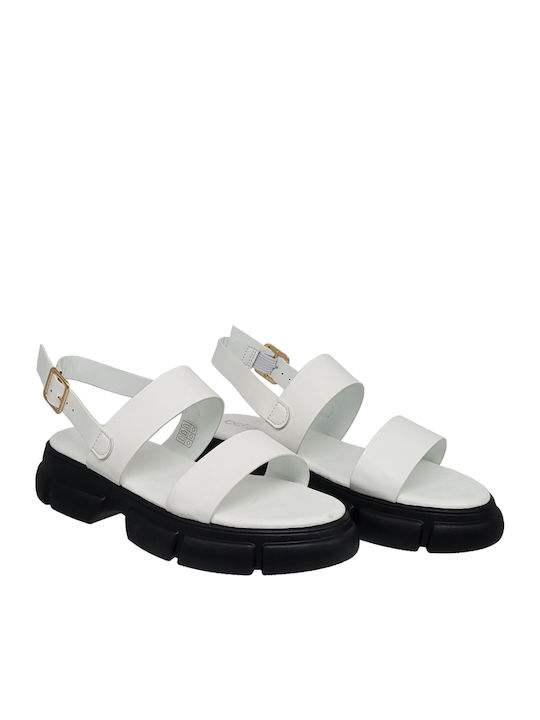 Women's Flat Sandals Flatforms in White Color