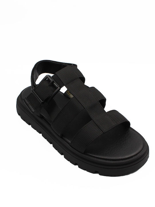 Women's Flat Sandals Flatforms in Black Color