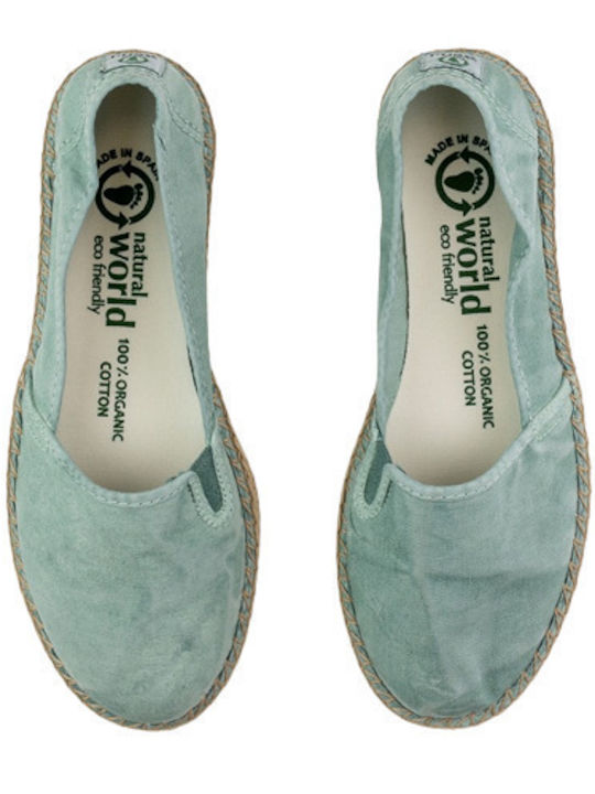Natural World Women's Fabric Espadrilles Turquoise