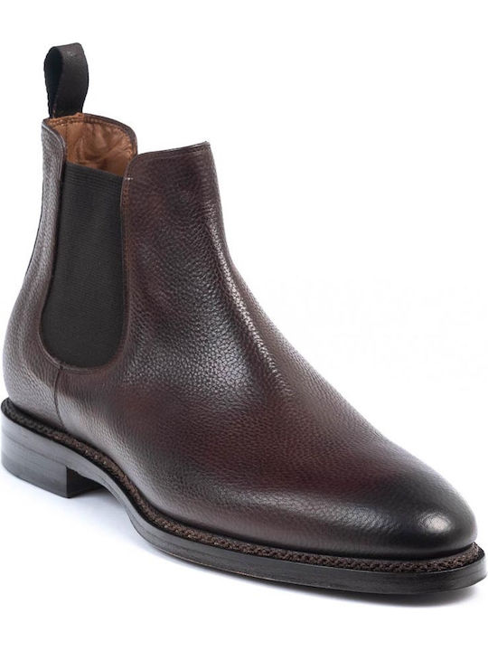 Perlamoda Men's Leather Boots Brown