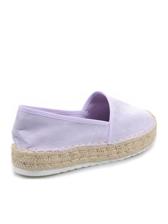 Suede Γυναικείες Εσπαντρίγιες σε Μωβ Χρώμα