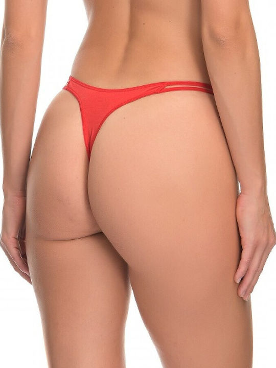 MEI Women's String with Lace Red