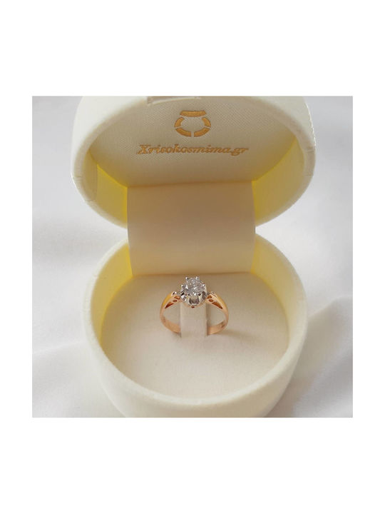 Single Stone Ring of Gold 14K