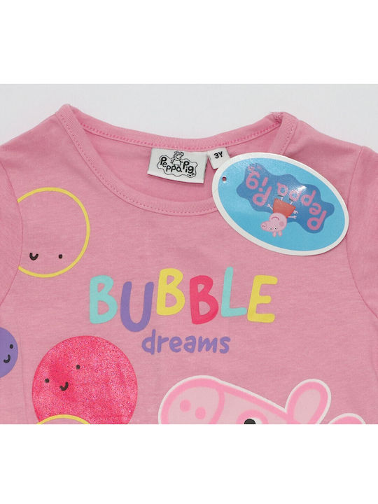 Peppa Pig Παιδική Πιτζάμα Καλοκαιρινή Ροζ