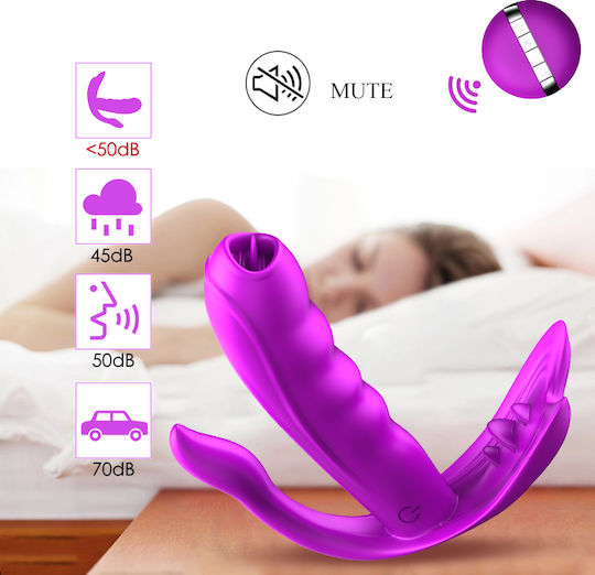 Kinksters Πρωκτική Σφήνα με Δυνατότητα Ασύρματης Λειτουργίας και Δόνηση Μωβ
