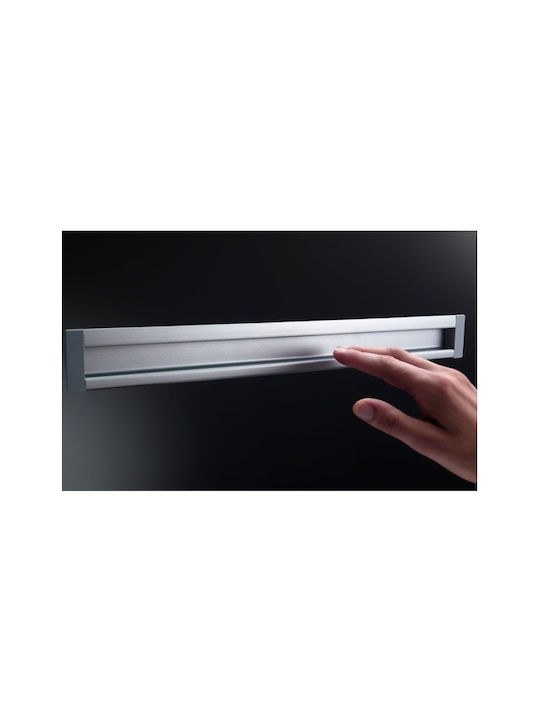Poliplast Knob Furniture Flush Handle made of Plastic Silver 192mm 202-57L200V06# 1pcs