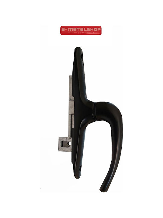 Power Lock Espag Mânere de ferestre cu Placă bacteriană Negru PL-020