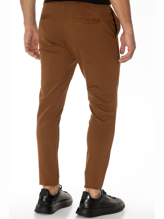 Vittorio Artist Men's Sweatpants with Rubber Brown