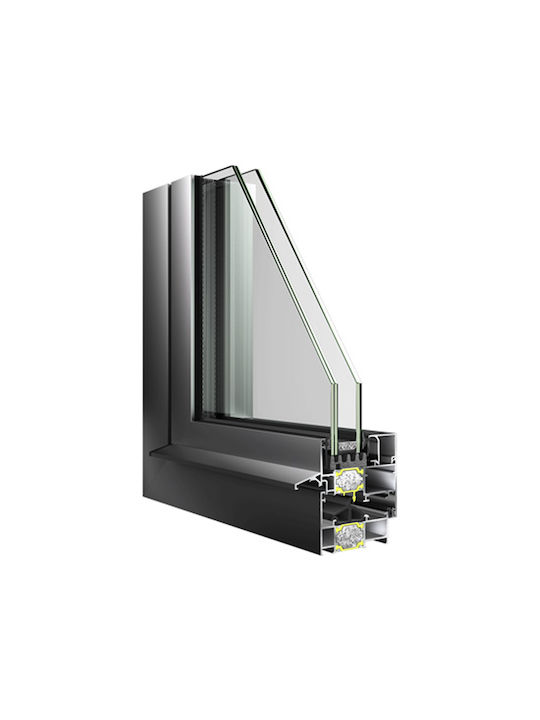 Europa Hinged Window Aluminum W90xH60cm
