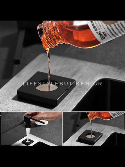 Naron Încorporat Dispenser Bucătărie Metalic Negru 500ml