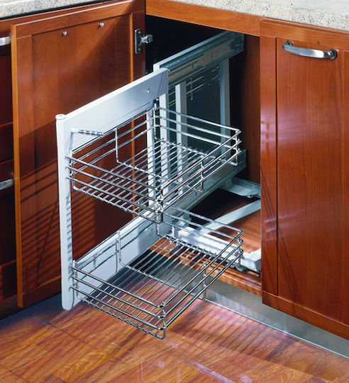 Lemi Cupboard Expanding Hardware with Brakes Silver 40x50cm 238-46155BDX40