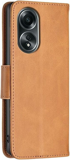 Lambskin Texture Wallet Galben (Oppo A98)