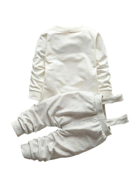 TakTakBaby Kids Set with Pants Winter 2pcs White