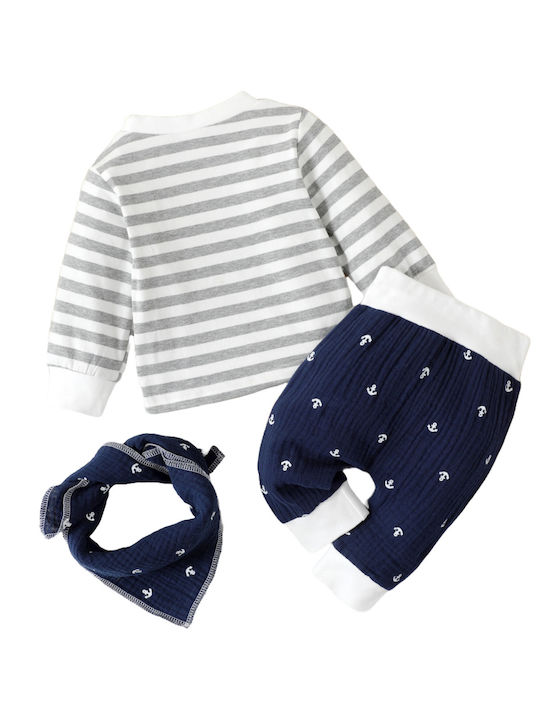 TakTakBaby Kids Set with Pants Winter 3pcs Navy Blue