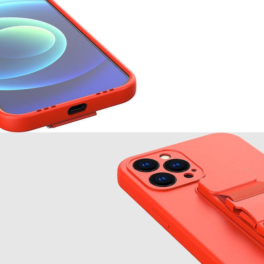 Rope Back Cover Σιλικόνης με Λουράκι Κόκκινο (Redmi Note 11 Pro)