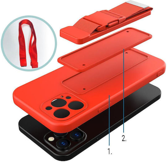 Rope Back Cover Σιλικόνης 1mm με Λουράκι Πράσινο (Galaxy Note 10Redmi Note 10 5G / Poco M3 Pro)