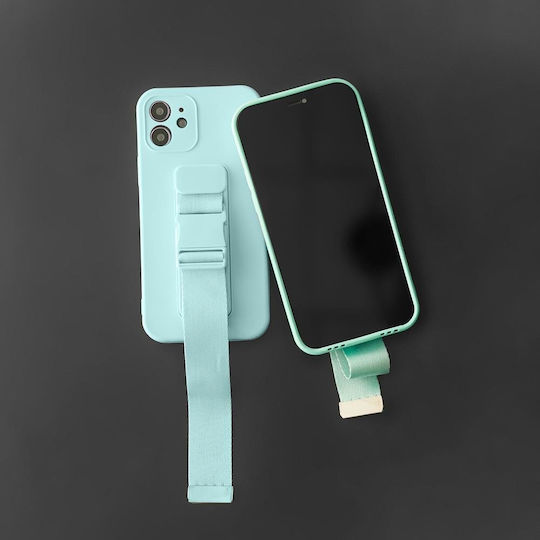 Rope Back Cover Silicon cu Curea Negru (Redmi 10 / 10 2022 )