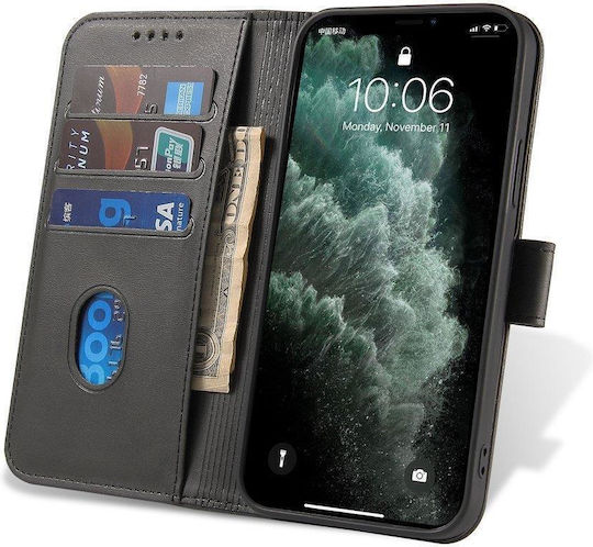 Magnet Back Cover Σιλικόνης / Δερμάτινο Μαύρο (Honor Magic 4 Pro)