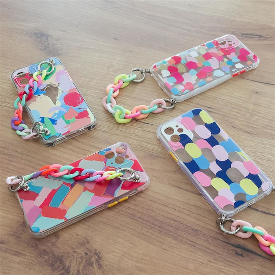 Color Chain Umschlag Rückseite Kunststoff / Silikon mit Band Mehrfarbig (Galaxy Note 10Redmi Note 10 5G / Poco M3 Pro)