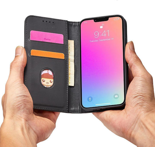 Magnet Card Book Silicone / Leather Black (Galaxy S23+)