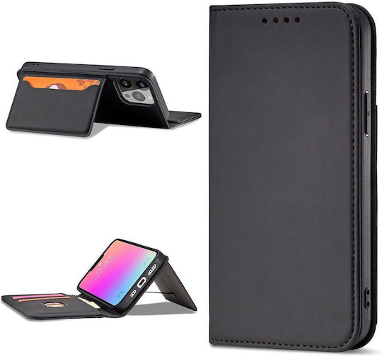 Magnet Card Book Silicone / Leather Black (Galaxy S23+)