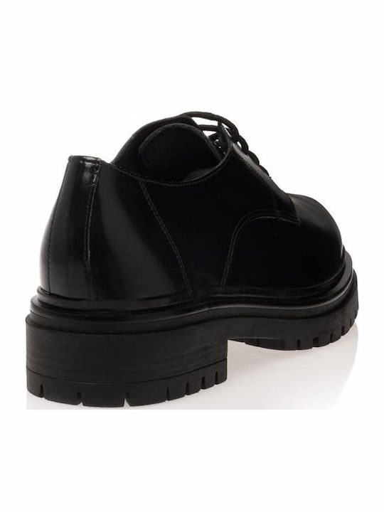 Leather Women's Moccasins in Black Color