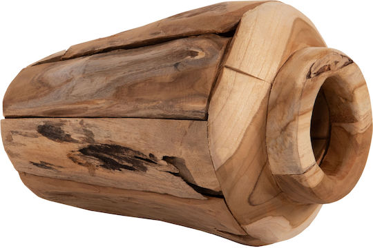 HomeMarkt Vază Decorativă Lemn Galben 15x7x30cm 1buc