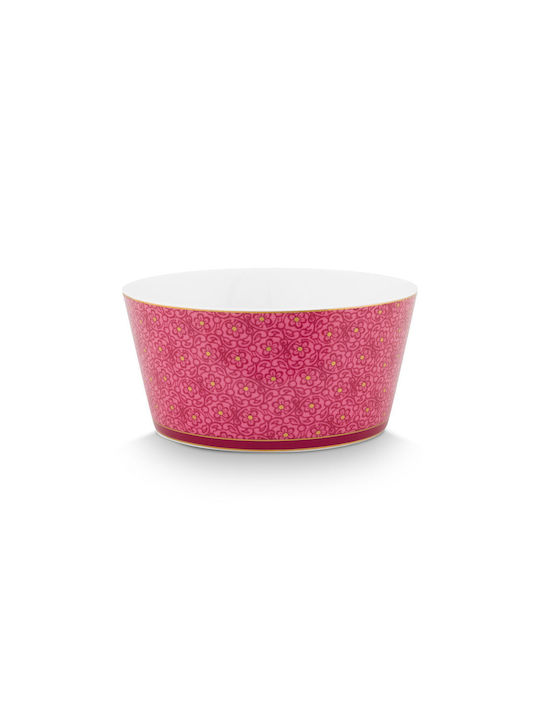 PiP Studio Flower Festival Serving Bowl Round made of Porcelain Pink 4pcs
