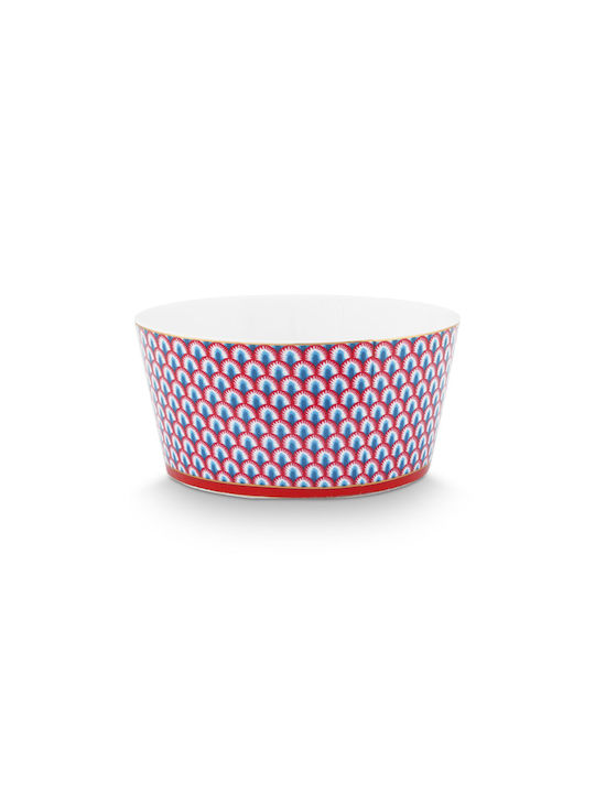 PiP Studio Flower Festival Serving Bowl Round made of Porcelain Blue