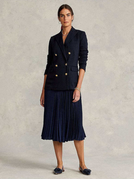 Ralph Lauren Γυναικείο Σταυρωτό Σακάκι Χρυσό