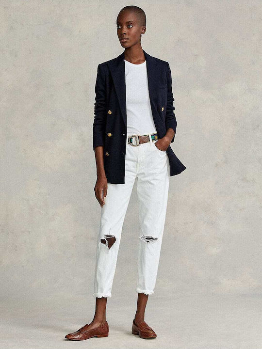 Ralph Lauren Γυναικείο Σταυρωτό Σακάκι Χρυσό