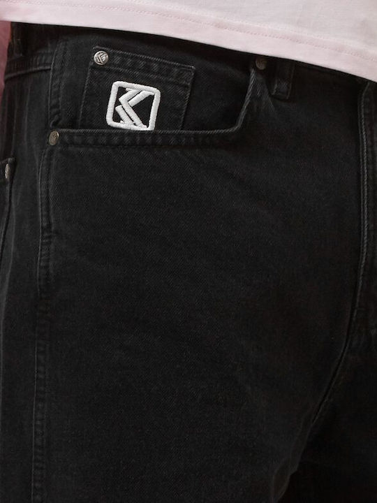 Ανδρικό Παντελόνι Τζιν με Loose Baggy Εφαρμογή Vintage Black