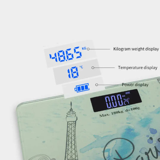 Bathlux Digital Badezimmerwaage in Farbe Weiß Paris 90306