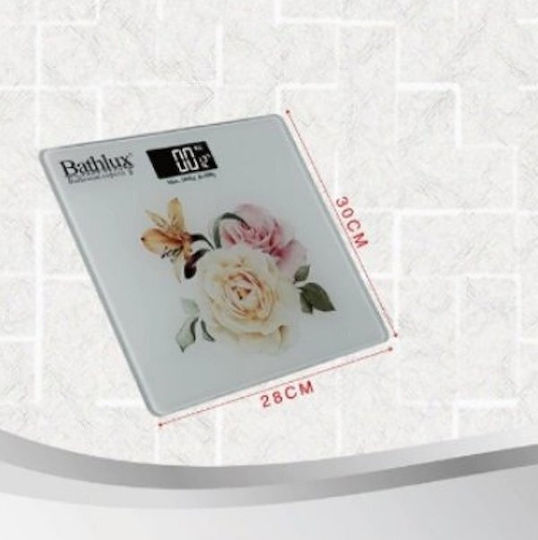 Bathlux Digital Badezimmerwaage in Farbe Weiß Rosen 90305
