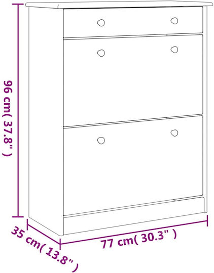 Обувна рафт 77x35x96см