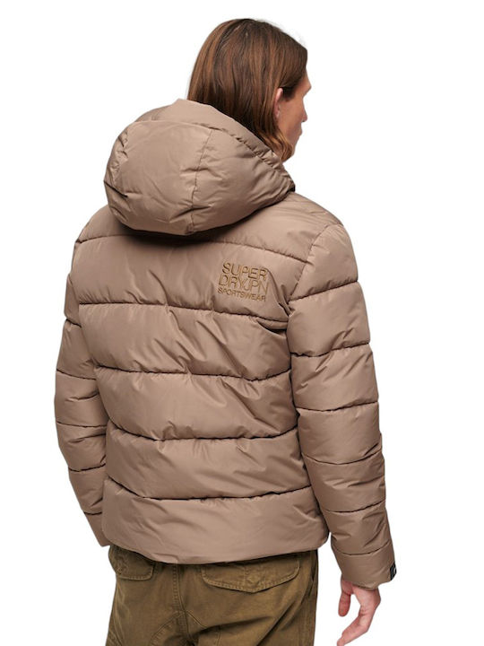 Geacă de Iarnă Puffer Maro