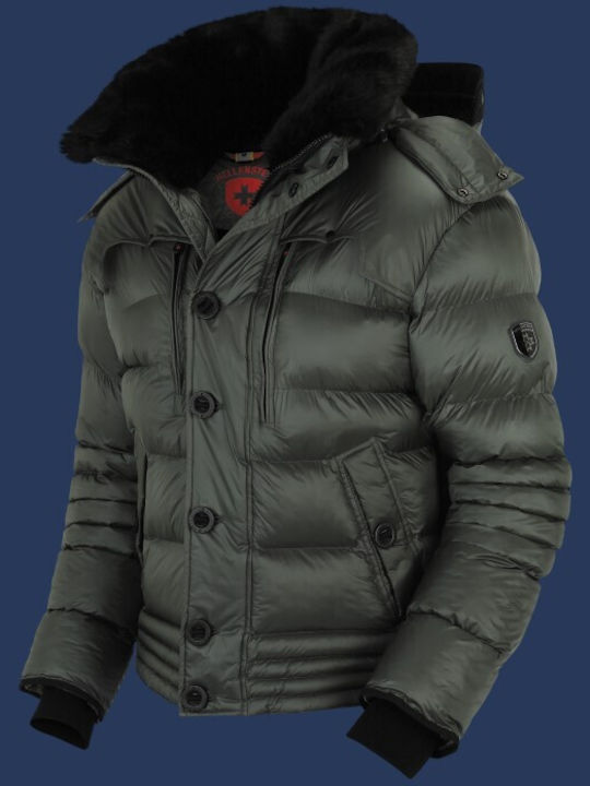 Wellensteyn Herren Winter Jacke Lässig Grün