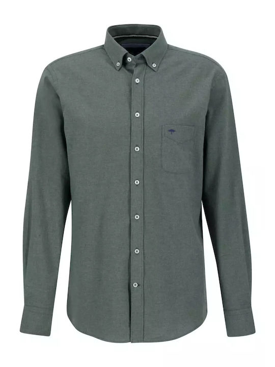 Fynch Hatton Men's Shirt Long Sleeve Flannel Green