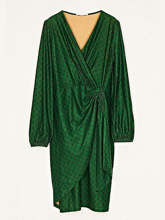 Cuca Mini Dress Draped Green