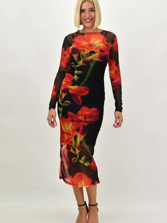 Rochie Midi Pentru Nuntă / Botez Roșie