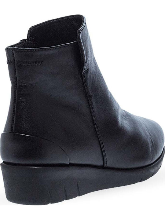 Leather Women's Ankle Boots Black