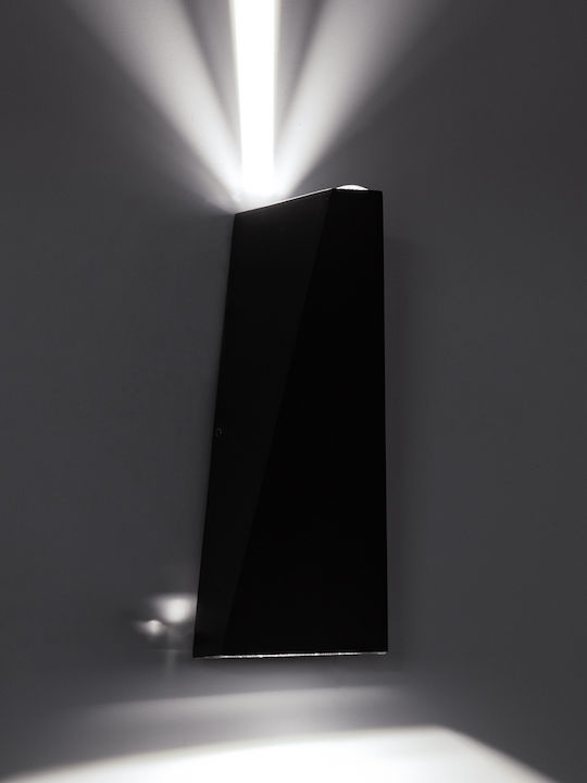 GloboStar Triande Wall-Mounted Outdoor Ceiling Lamp LED IP65 10W with Cool White Light Double Beam 8.5x8.5x20cm