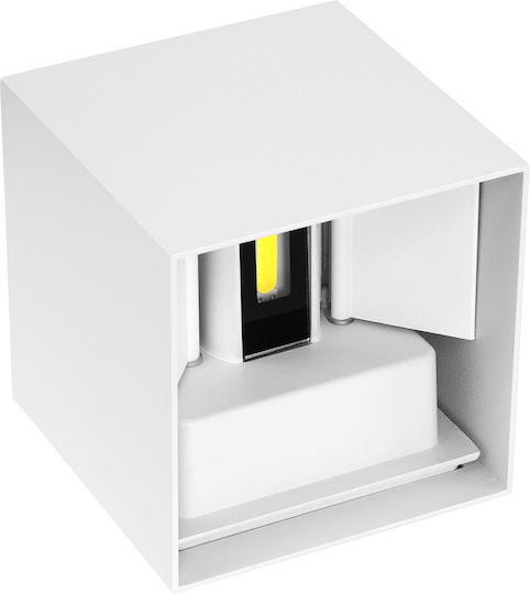 GloboStar Axis-s Wall-Mounted Outdoor Ceiling Lamp LED IP65 10W with Cool White Light Double Beam 10x10x10cm