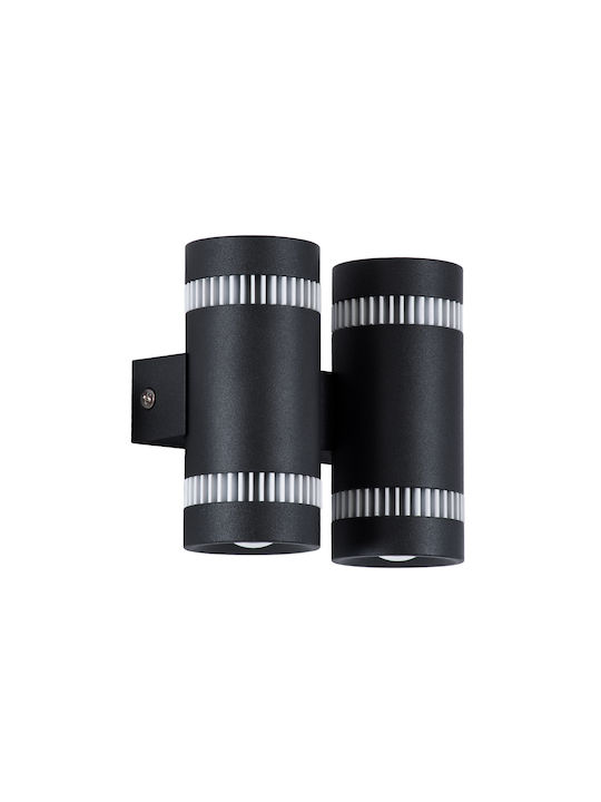 GloboStar Cannonal Wall-Mounted Outdoor Spot LED IP20 20W with Warm White Light Double Beam 12x6.5x11cm